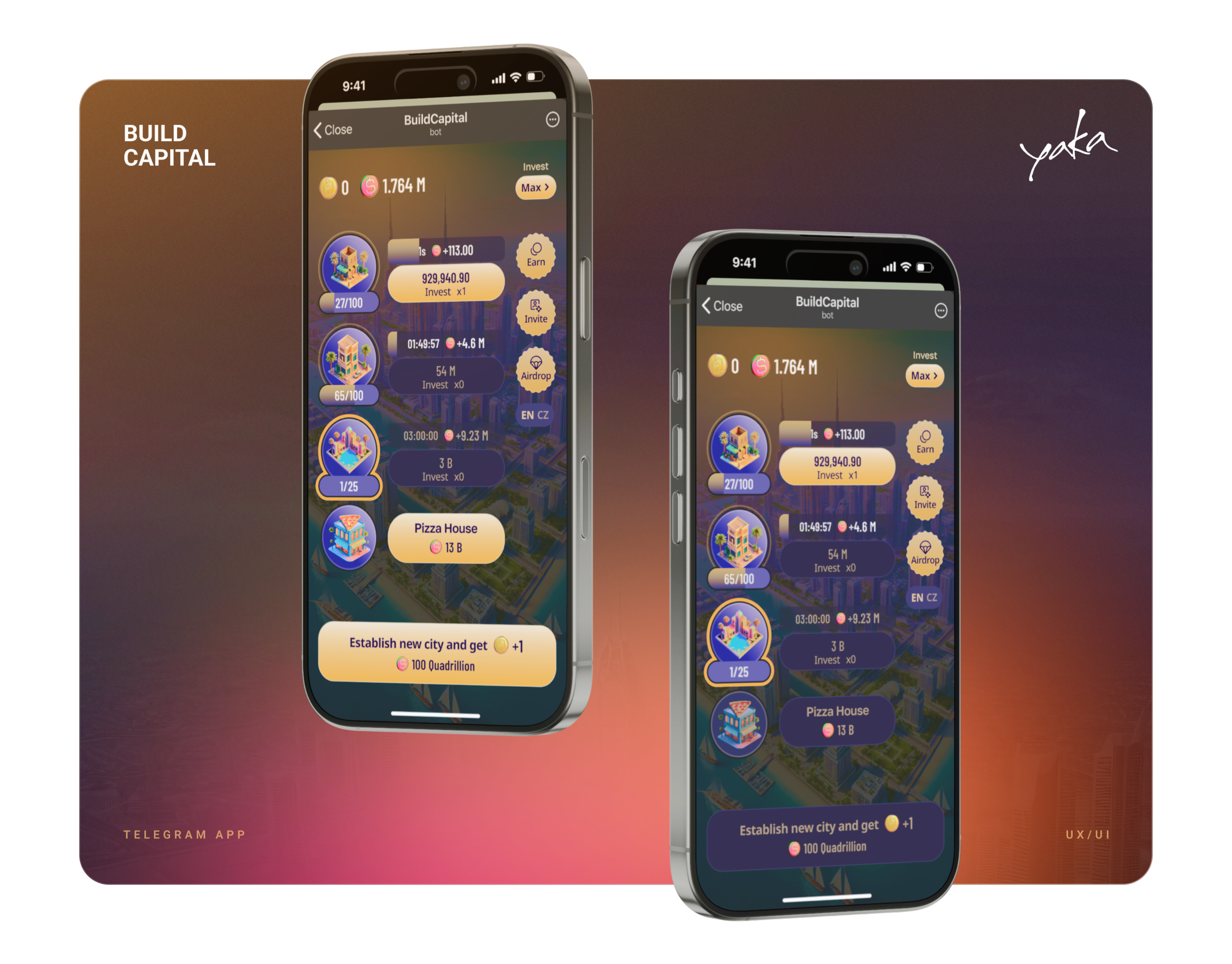 Build Capital - Web3 Mobile Game, Fintech,  by Yaka Design